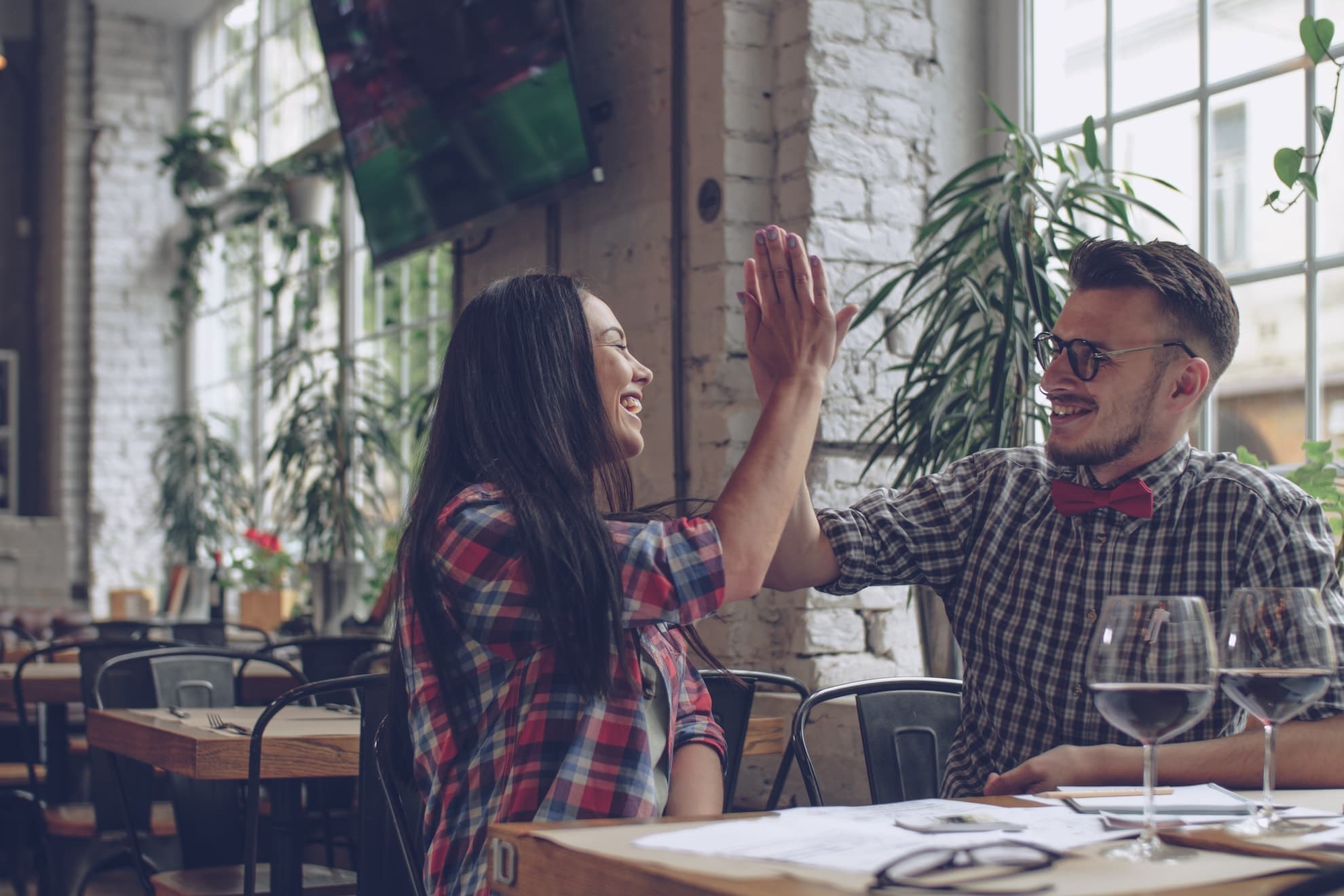 Google adwords success couple celebrating